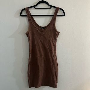 Zara brown bodycon dress